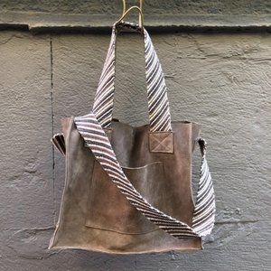 NEW! Brown Suede Tote Bag